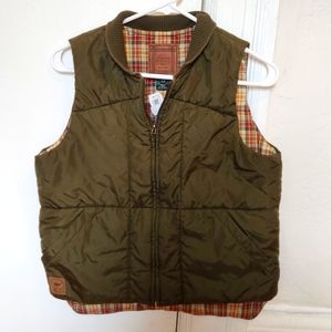 Olive Green Ralph Lauren Women's Vest- Small- Petite